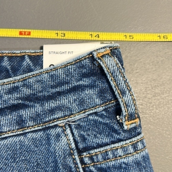 NWT ZARA Super High Rise Straight Leg Long Length 💯 Cotton Denim Jean 38/6 - Picture 5 of 11